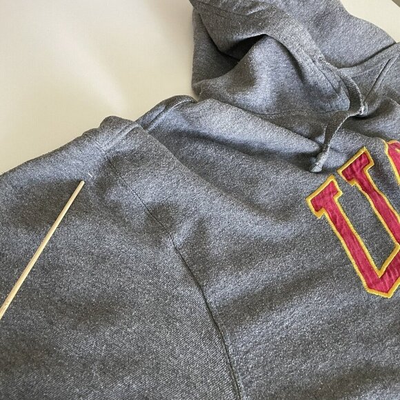 Vintage USC Trojans Hoodie Gray XL Embroidered Sweatshirt *READ* Unisex Adults - Picture 14 of 14